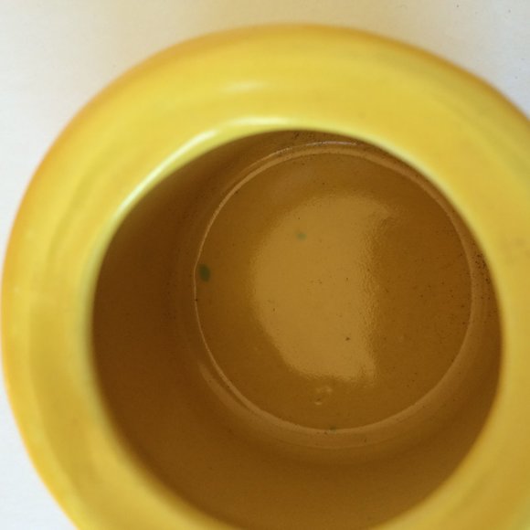 Funny Scary Face 3D Protruding Nose Sugar Bowl Creamer Set Mustard Yellow - Picture 9 of 11